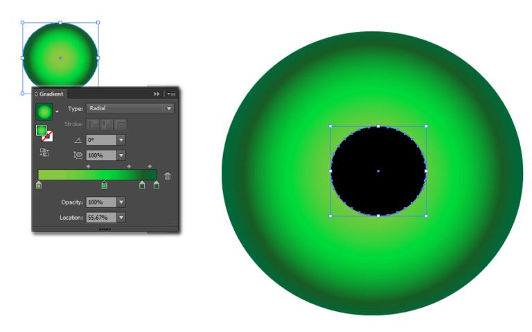 Как сделать глаз в adobe illustrator