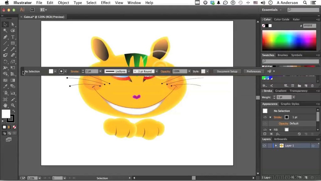 Управляющая панель Adobe illustrator