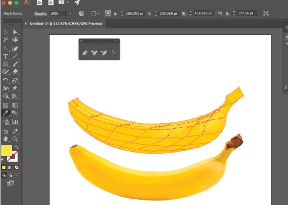Инструмент сетки Adobe illustrator   