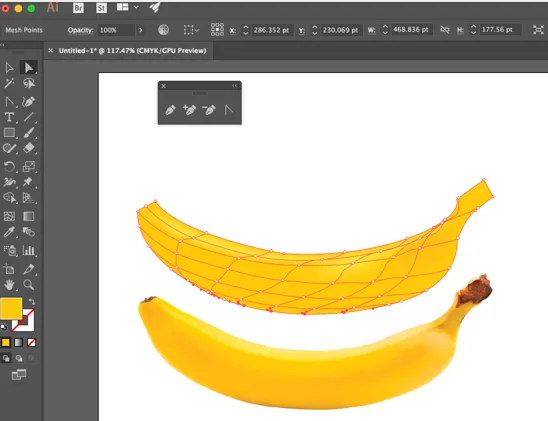 Инструмент сетки Adobe illustrator  