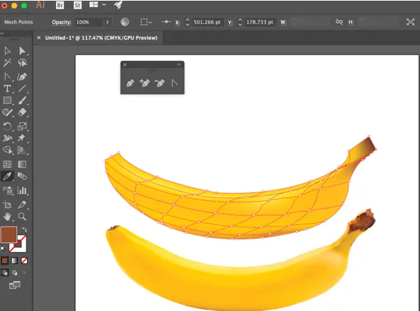 Инструмент сетки Adobe illustrator 