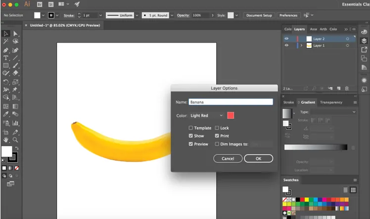 Инструмент сетки Adobe illustrator